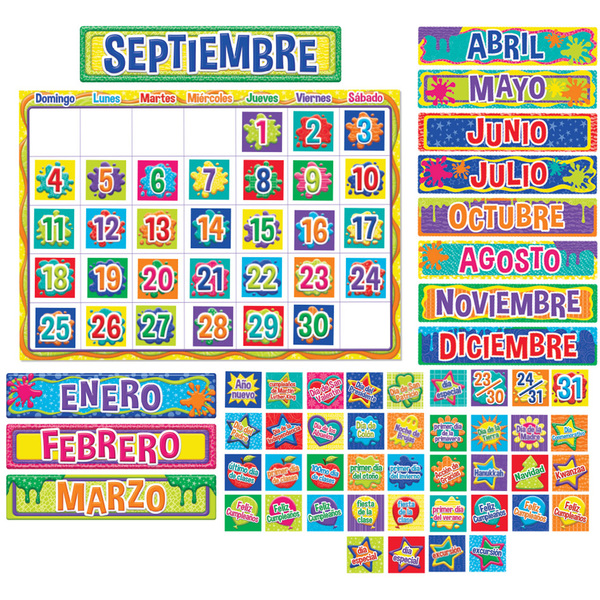 Eureka Color My World Spanish Calendar Bulletin Board Sets 847048